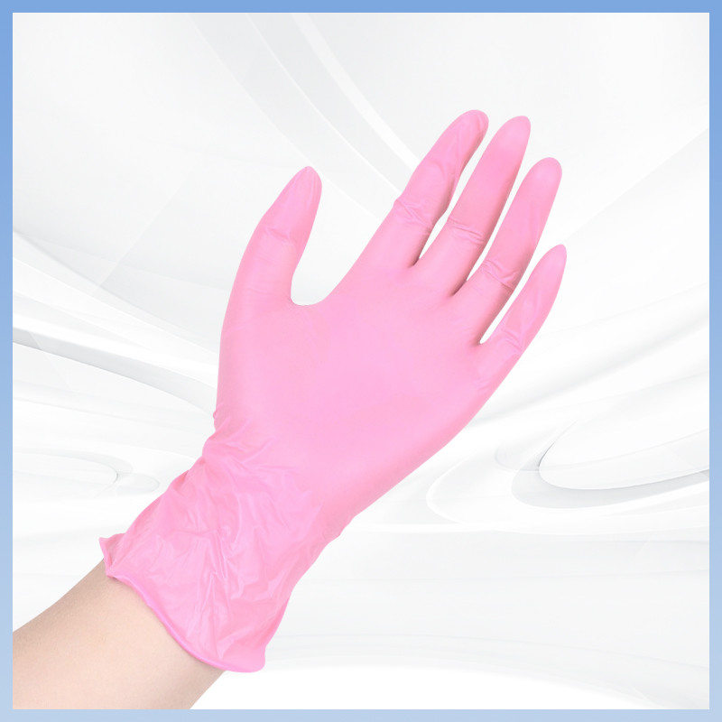 Durable Disposable PVC Gloves For Safe And Effective Pet Care Pink Color