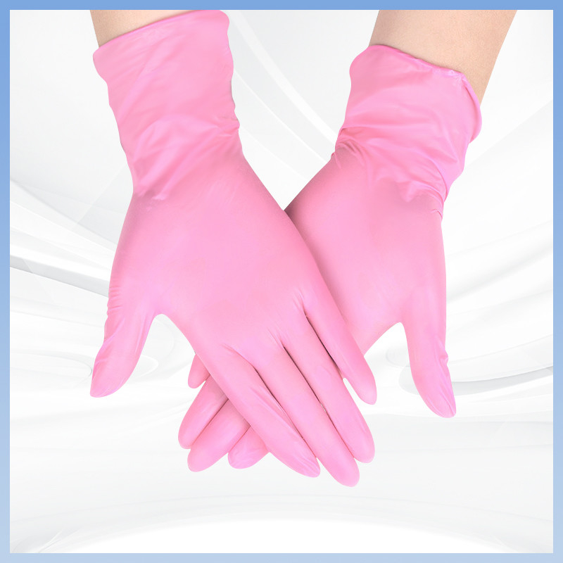 Durable Disposable PVC Gloves For Safe And Effective Pet Care Pink Color
