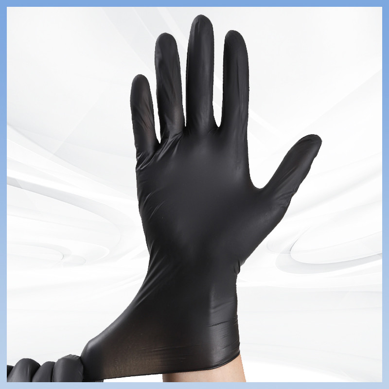 Anti Puncture Disposable PVC Gloves Easy Animal Handling Black Color