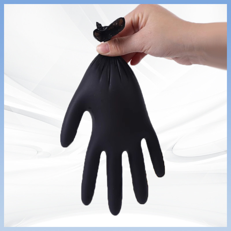 Anti Puncture Disposable PVC Gloves Easy Animal Handling Black Color