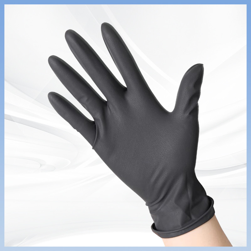 Black Latex Examination Gloves Disposable Latex Powder Free Gloves For Medical Cooking Cleaning