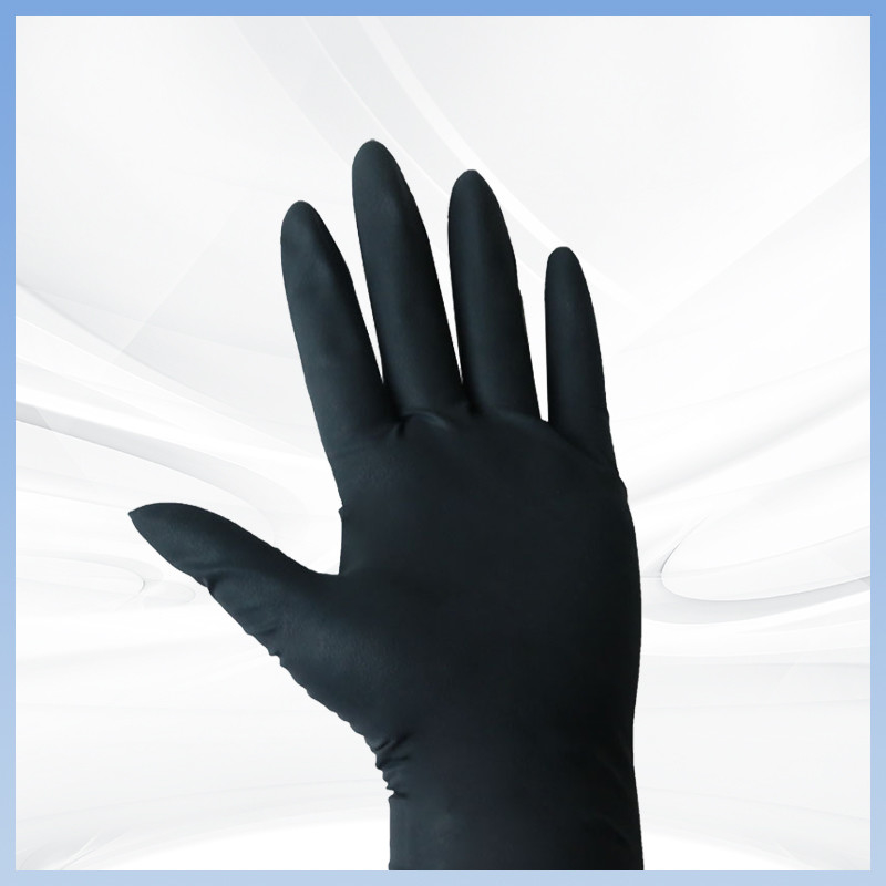 Customizable Logo Black Powder-Free Latex Gloves Disposable Latex Gloves For Food Packaging Customization