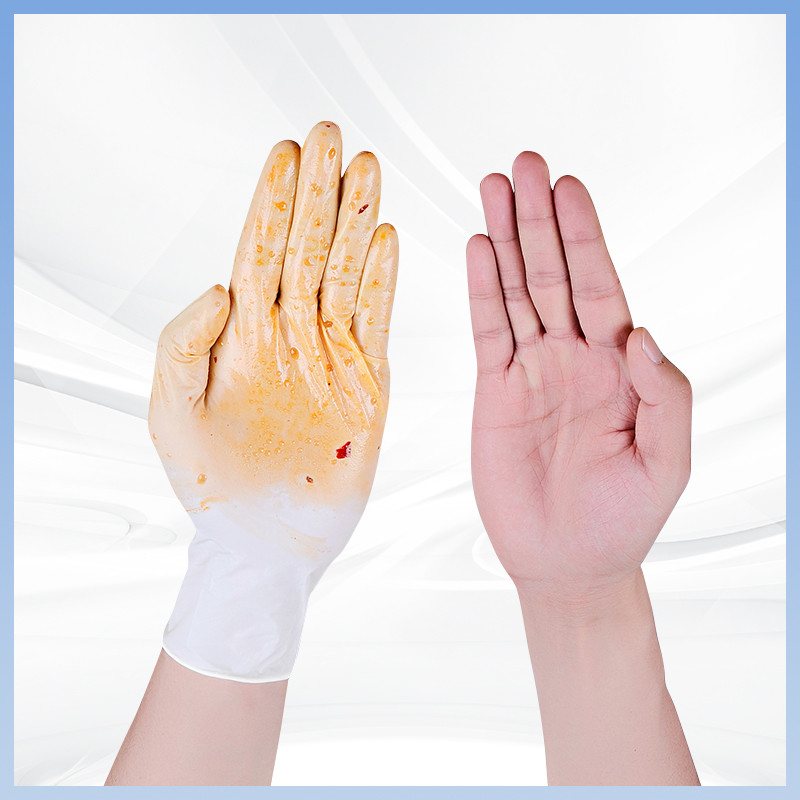 White Latex Gloves Non-Slip Grip Disposable Latex Gloves For Safe And Secure Handling