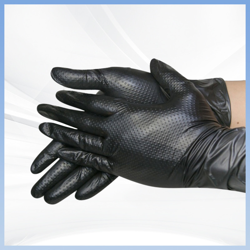Safety Gloves Construction Work Diamond Textured Nitrile Gloves Safety Rubber Non Slip Thickened Disposable Nitrile Glov